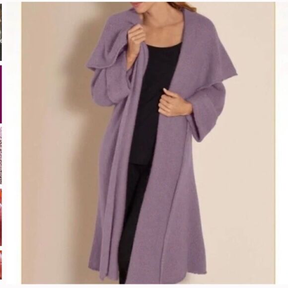 Soft Surroundings Telluride Wool Alpaca Topper Open Front Cardigan Sweater Small - Picture 1 of 9